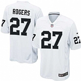 Nike Men & Women & Youth Raiders #27 Rogers White Team Color Game Jersey,baseball caps,new era cap wholesale,wholesale hats